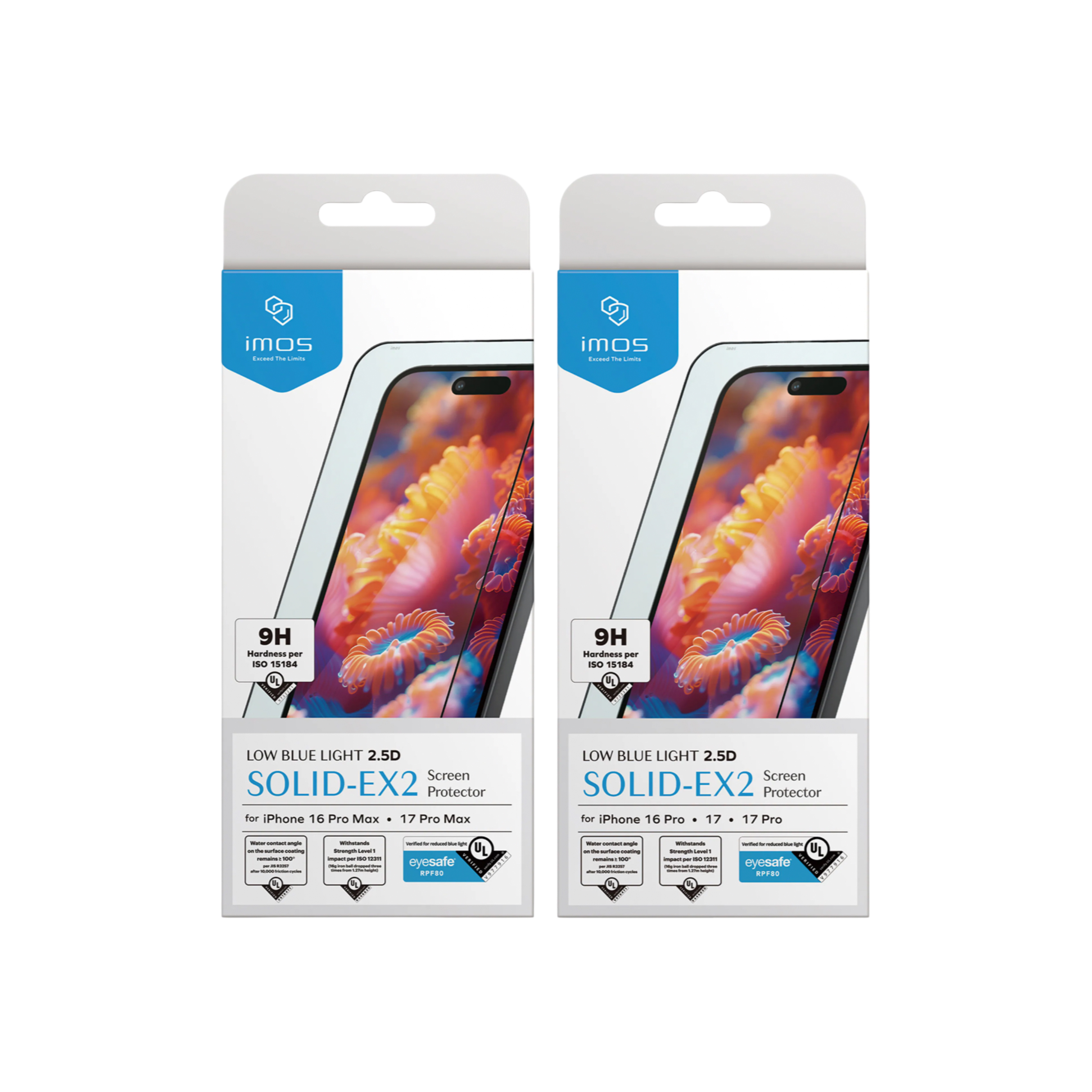 imos iPhone 16 系列 2.5D 低藍光玻璃螢幕保護貼