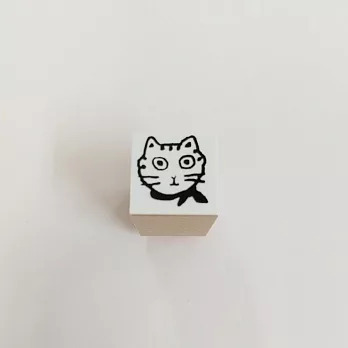 虎斑貓 北岸由美聯名 迷你 木頭印章｜Sanby 日本