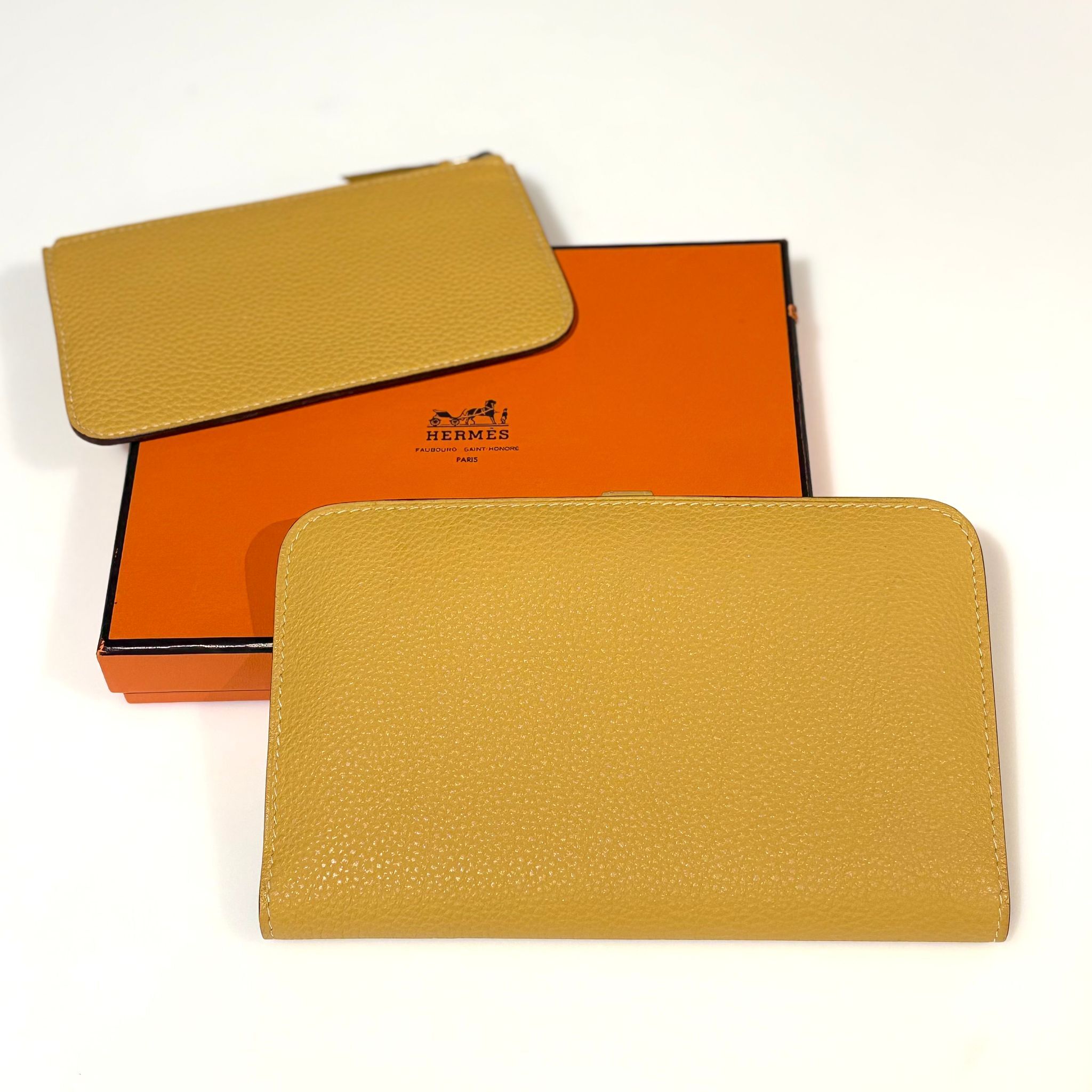 全新HERMES長銀包, 9D琥珀黃TC皮銀扣, 框 K , DOGON GM WALLET, #BRAND NEW #香榭站正品