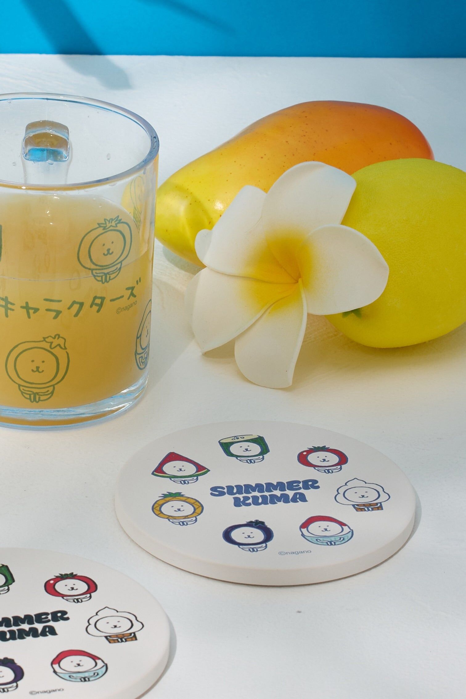 預訂｜白熊 ODM 圓形杯墊 Summer Kuma (Blue)