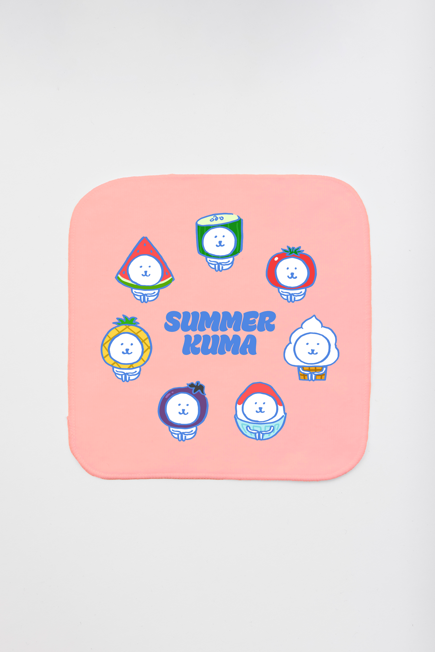 預訂｜白熊 ODM 迷你毛巾 Summer Kuma (Blue)