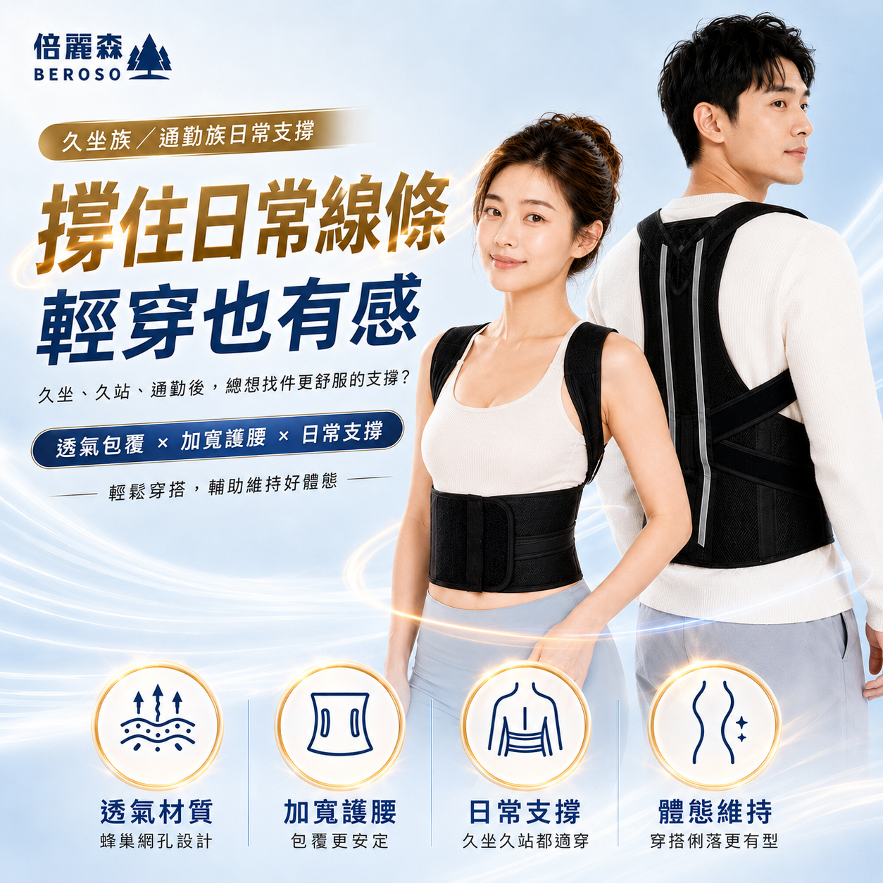 美姿防駝雙件組｜基礎款美姿防駝背心＋開肩挺背釋壓防駝背心 C06+C38