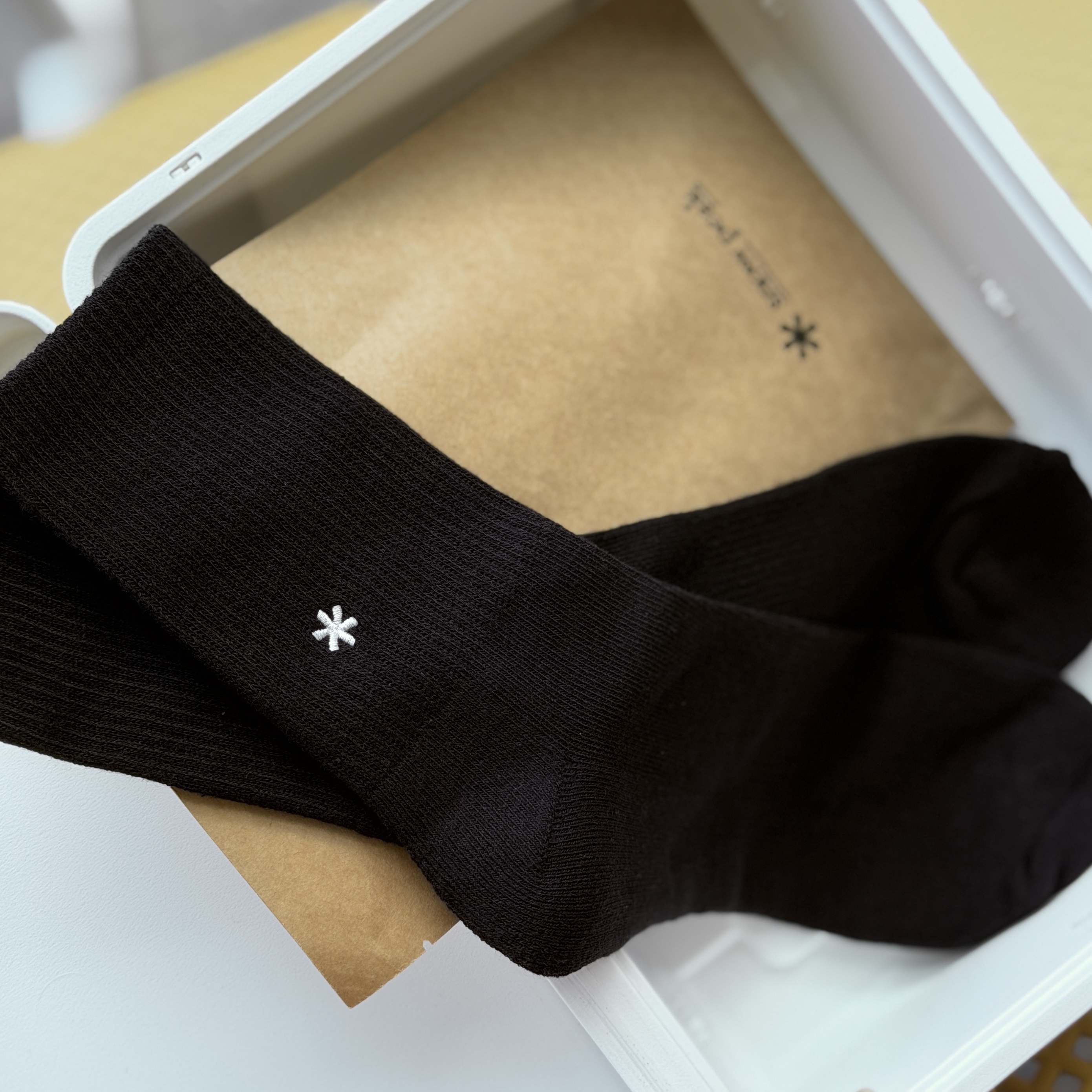 【現貨】Snow peak 小刺繡logo 厚底休閒襪