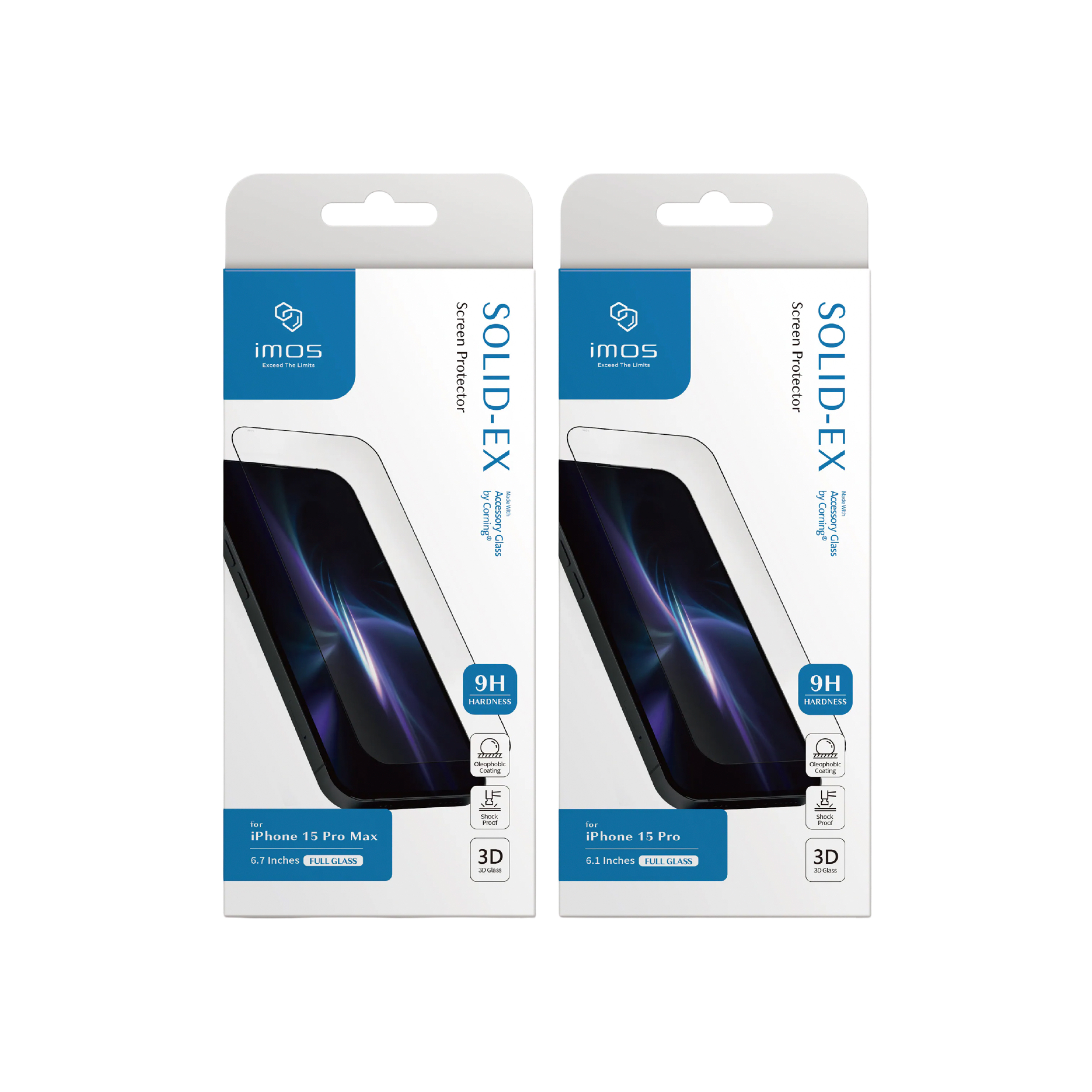 imos iPhone 15 系列 3D 高清康寧玻璃螢幕保護貼
