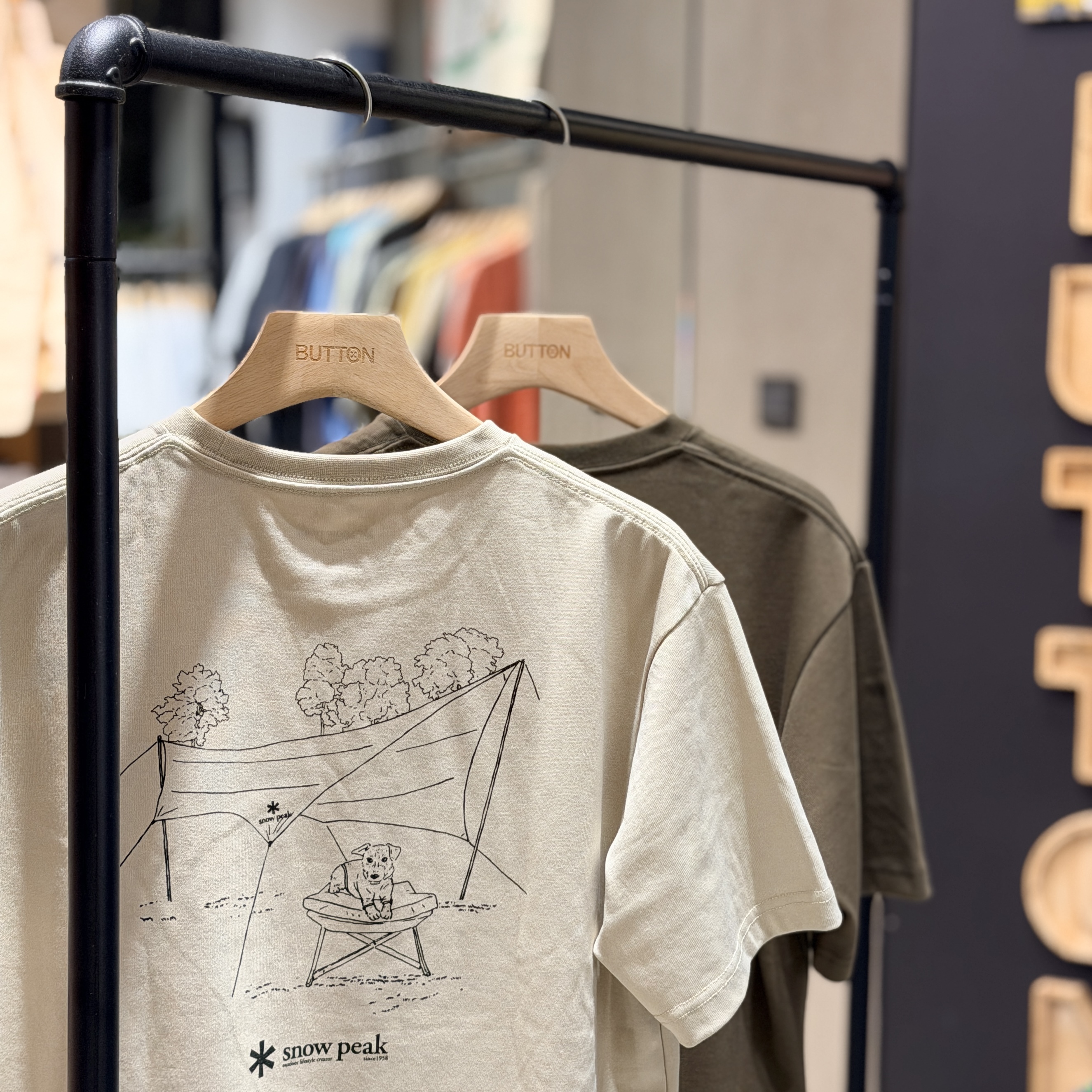 【現貨】snow peak 日版 限定 露營天幕與狗圖像短tee TS26SU701