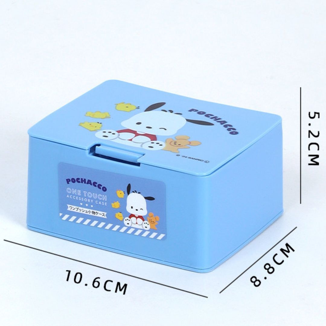PC狗 Sanrio|按壓彈蓋式小物收納盒 / 桌上置物盒