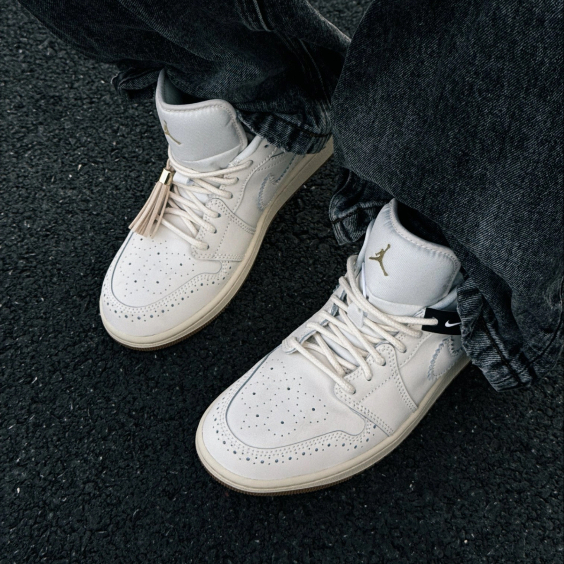 NICEDAY 代購 Nike Air Jordan 1 Brogue 奶油 流蘇 復古 GD 復古 牛奶糖 米白 白 IO0759-100