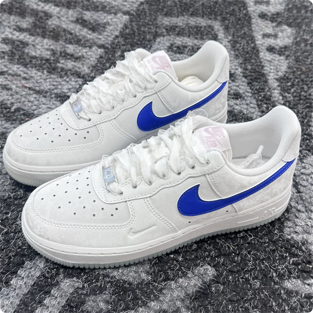 【預訂】NIKE AIR FORCE 1 07 LV8 霧灰白藍"透紗鞋帶"-WOMEN
