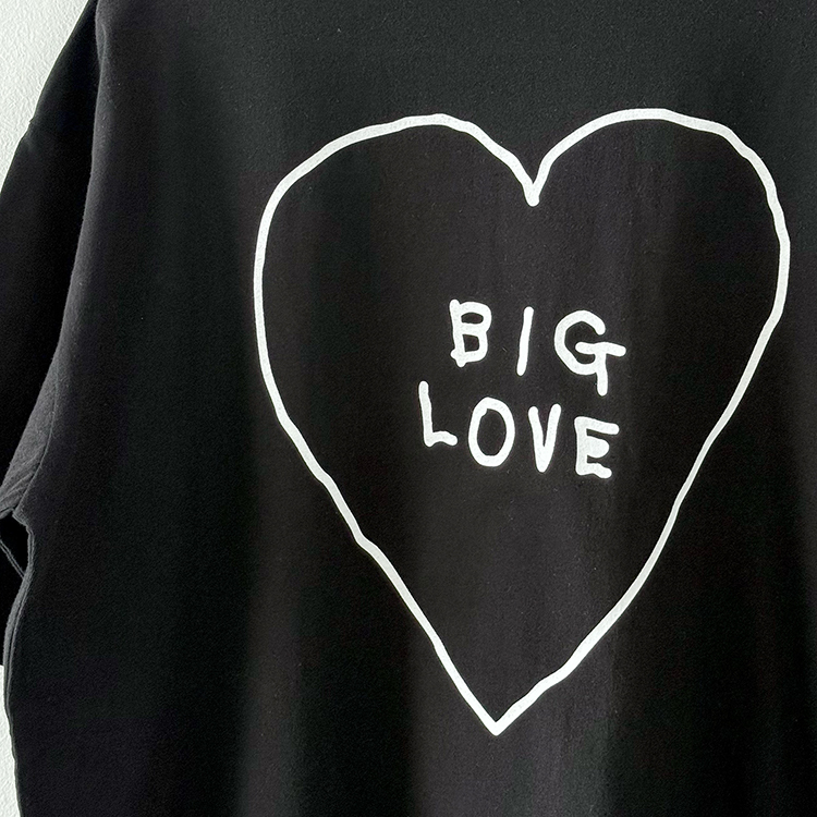 韓國 INAPSQUARE 黑白童趣塗鴉踢 BIG LOVE 黑