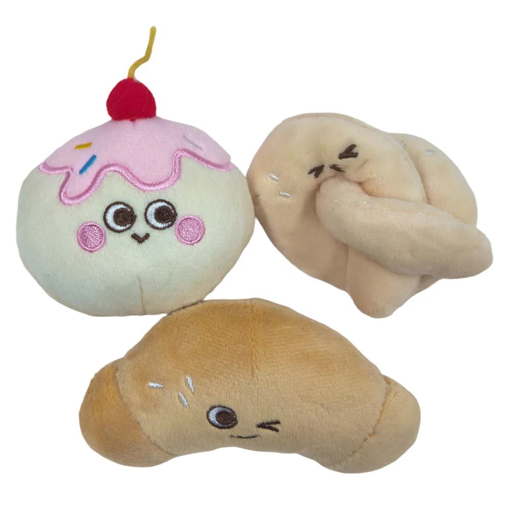 【玩具研究中心】TUTOGOU 烘焙系列毛絨貓用玩具組（3個裝）