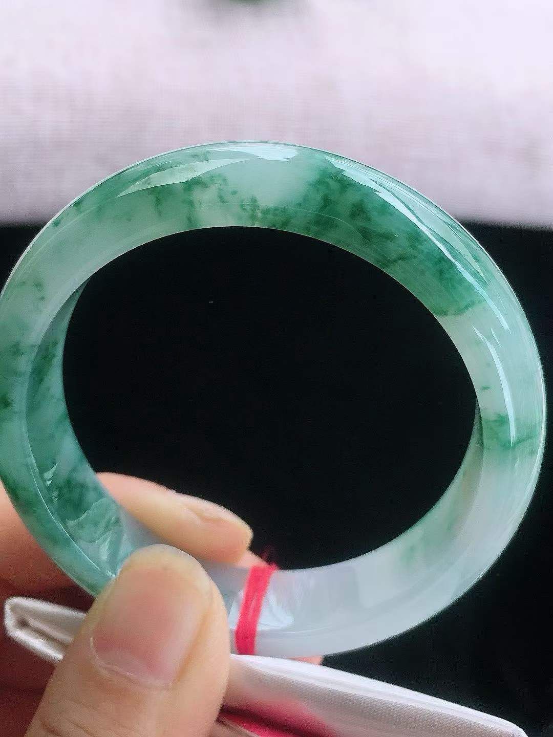 冰飄花正圈翡翠手鐲,天然翡翠A玉, 緬甸玉, Jade, Jadeite
