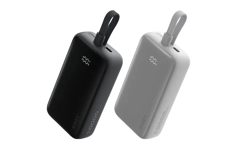 AUKEY 小冰棒 10000mAh 30W 自帶線行動電源 (PB-Y61)｜出門小包，續航一整天