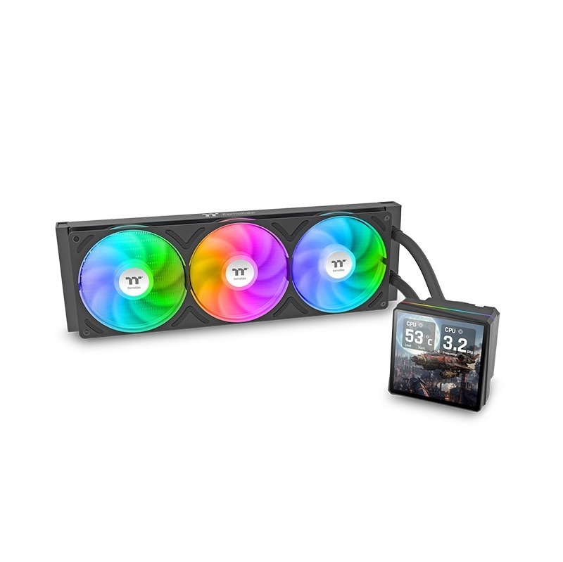 Thermaltake 曜越 TH360 V3 Ultra ARGB 一體式水冷散熱器(3.95吋液晶顯示冷頭 )   黑色/CL-W474-PL12SW-A  白色/CL-W476-PL12SW-A