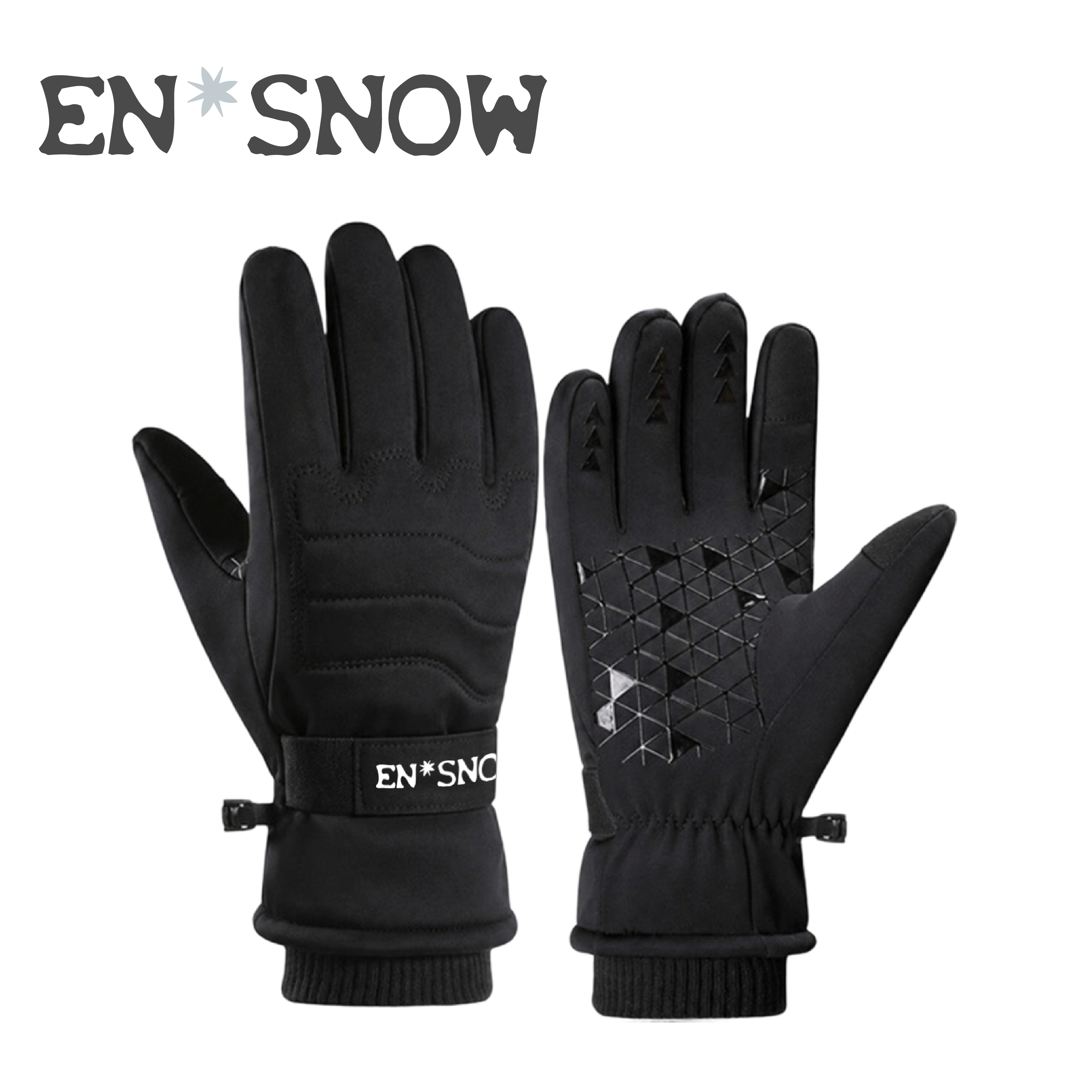 EN*SNOW 雙層防寒保暖手套 (黑色) 43ES361