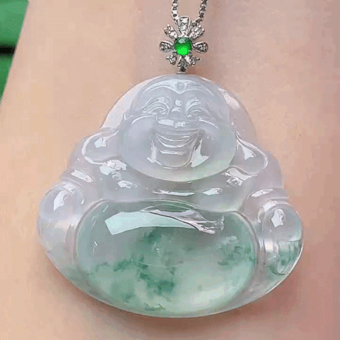 622332 翡翠冰種飄花佛公