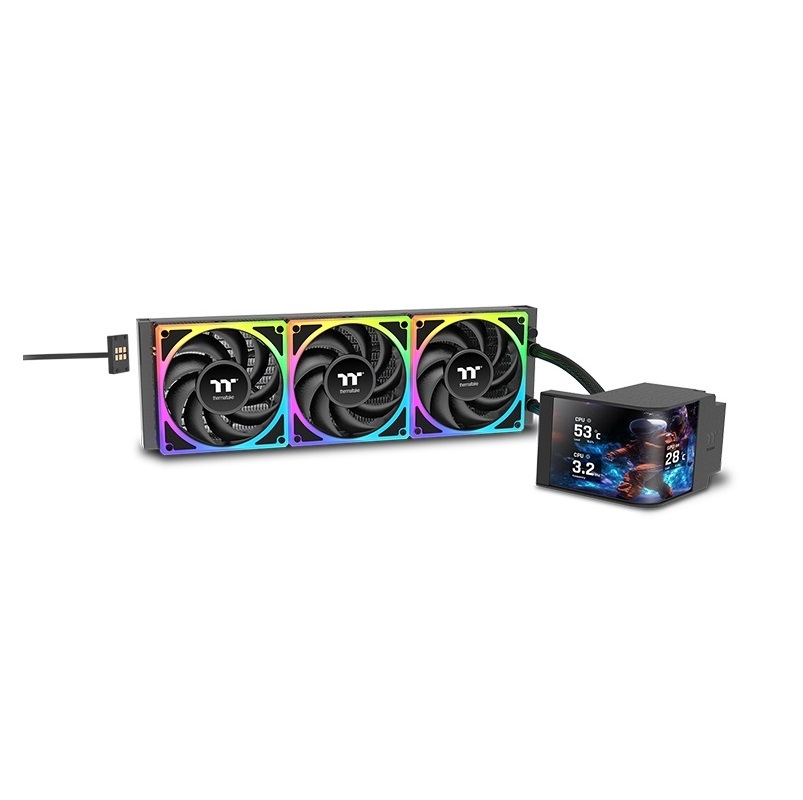 Thermaltake 曜越 MAGCurve 360  Ultra EX ARGB Sync 一體式水冷散熱器 黑色/白色