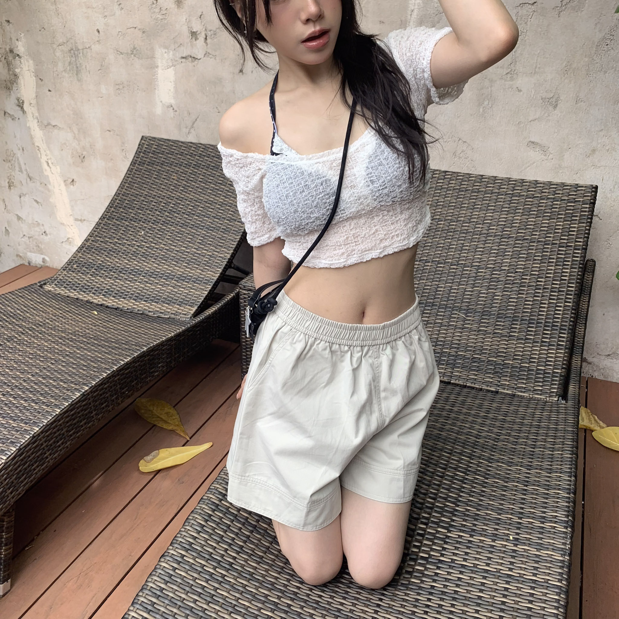 ISA_小清新代表 極簡挺版輪廓五分短褲_64075