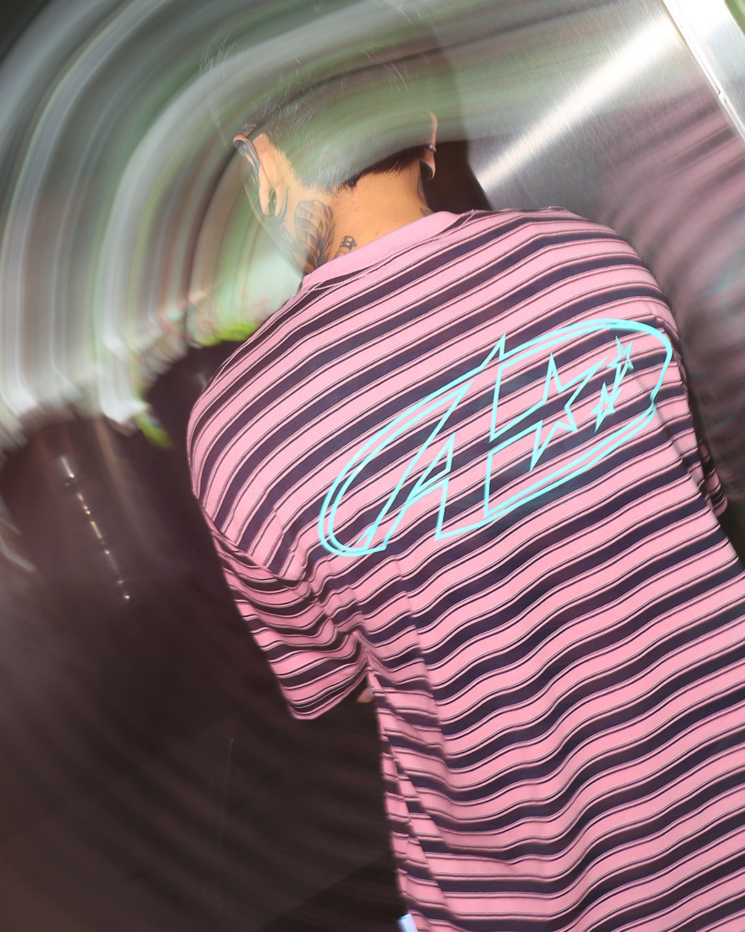 MTA STAR BOXY STRIPED TEE 綠藍 粉黑 印花 復古 街頭 Boxy 條紋 短T【M26SSP】