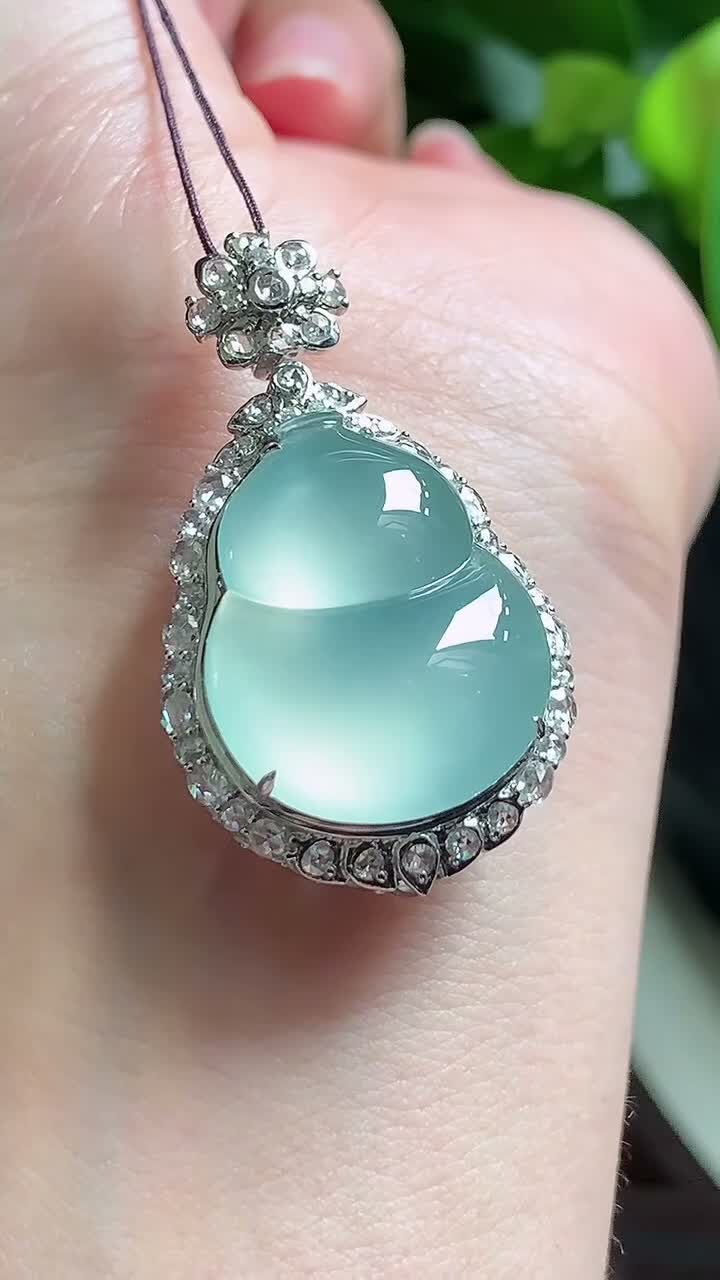 翡翠葫蘆吊墜,天然翡翠A玉, 緬甸玉, Jade, Jadeite