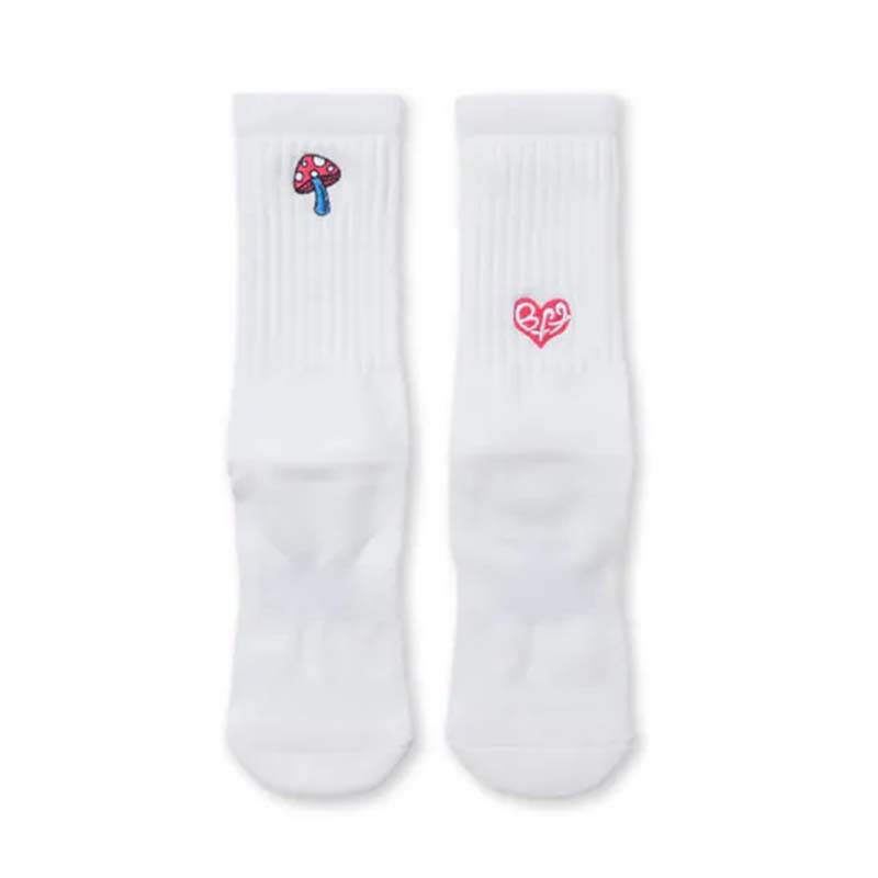 BFF New Mushroom Love White 蘑菇 白色 中筒襪 襪子 BFF-07 [台灣現貨]