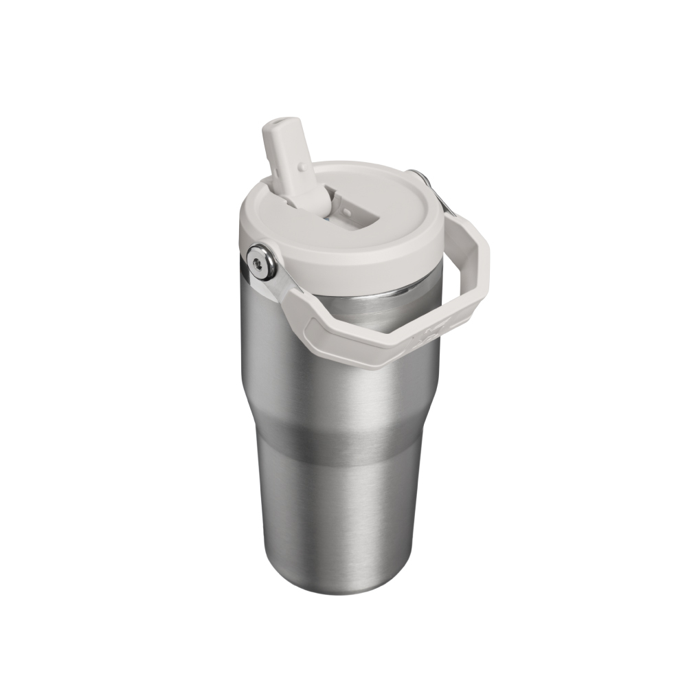 STANLEY 經典系列 IceFlow 手提吸管杯2.0 0.59L / 鋼鐵灰