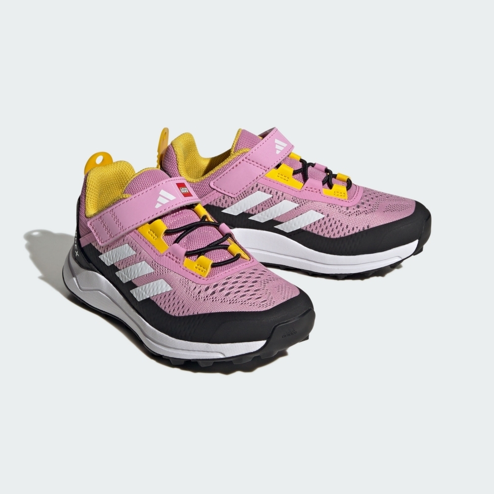ADIDAS 童鞋 TERREX X LEGO AGRAVIC FLOW 粉紅黃 黏帶 運動鞋 IE4972
