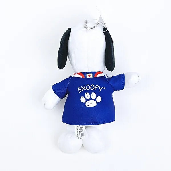 Snoopy Japan National Football Team Version Plush Doll Keychain