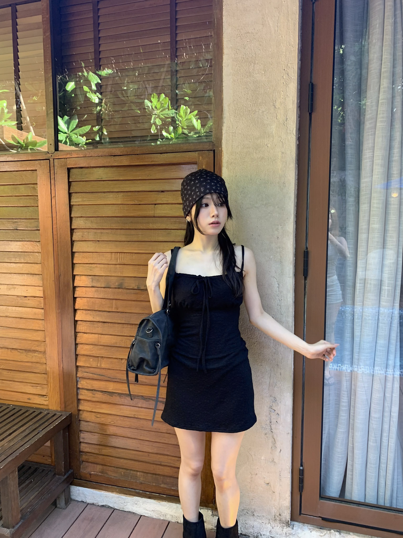 ISA_度假氛圍 (美!)緹花收腰綁帶吊帶美洋_65059
