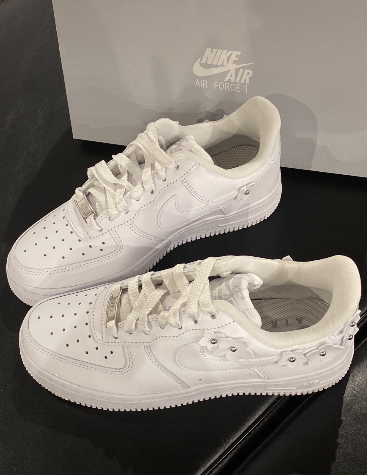 女鞋 NIKE W AIR FORCE 1 '07 AF1 白色 小花 花朵 立體 皮革 休閒鞋【IR8637-100】AF1 WAF1