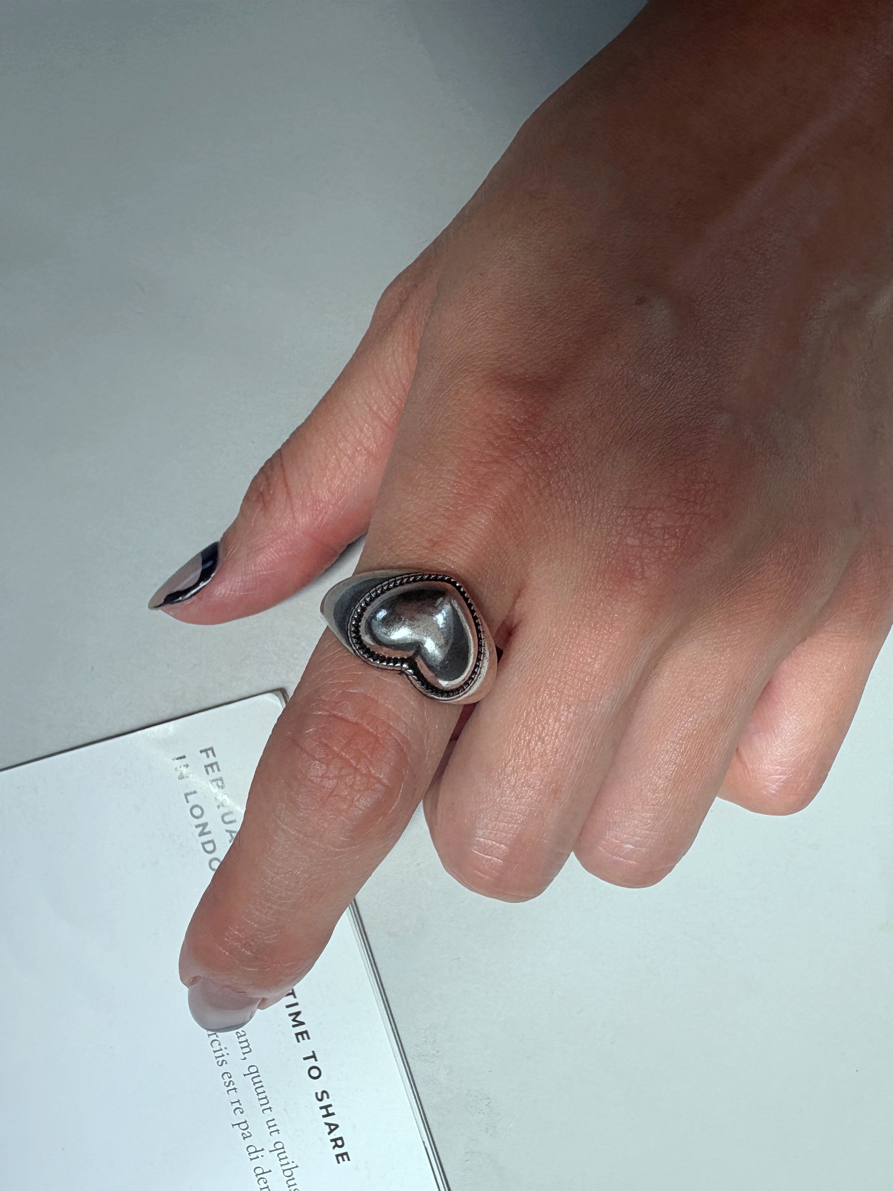 vintage heart ring