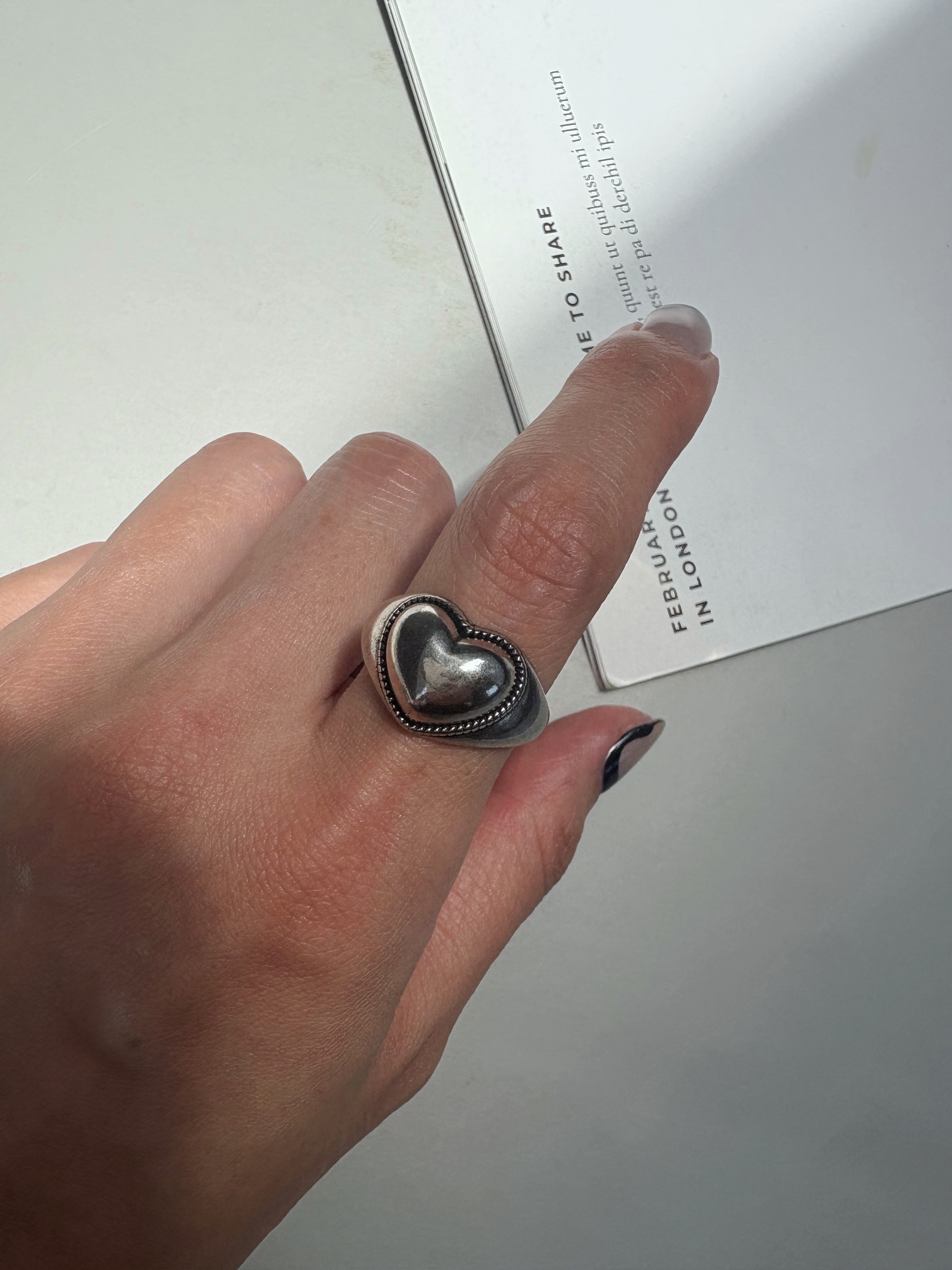 vintage heart ring