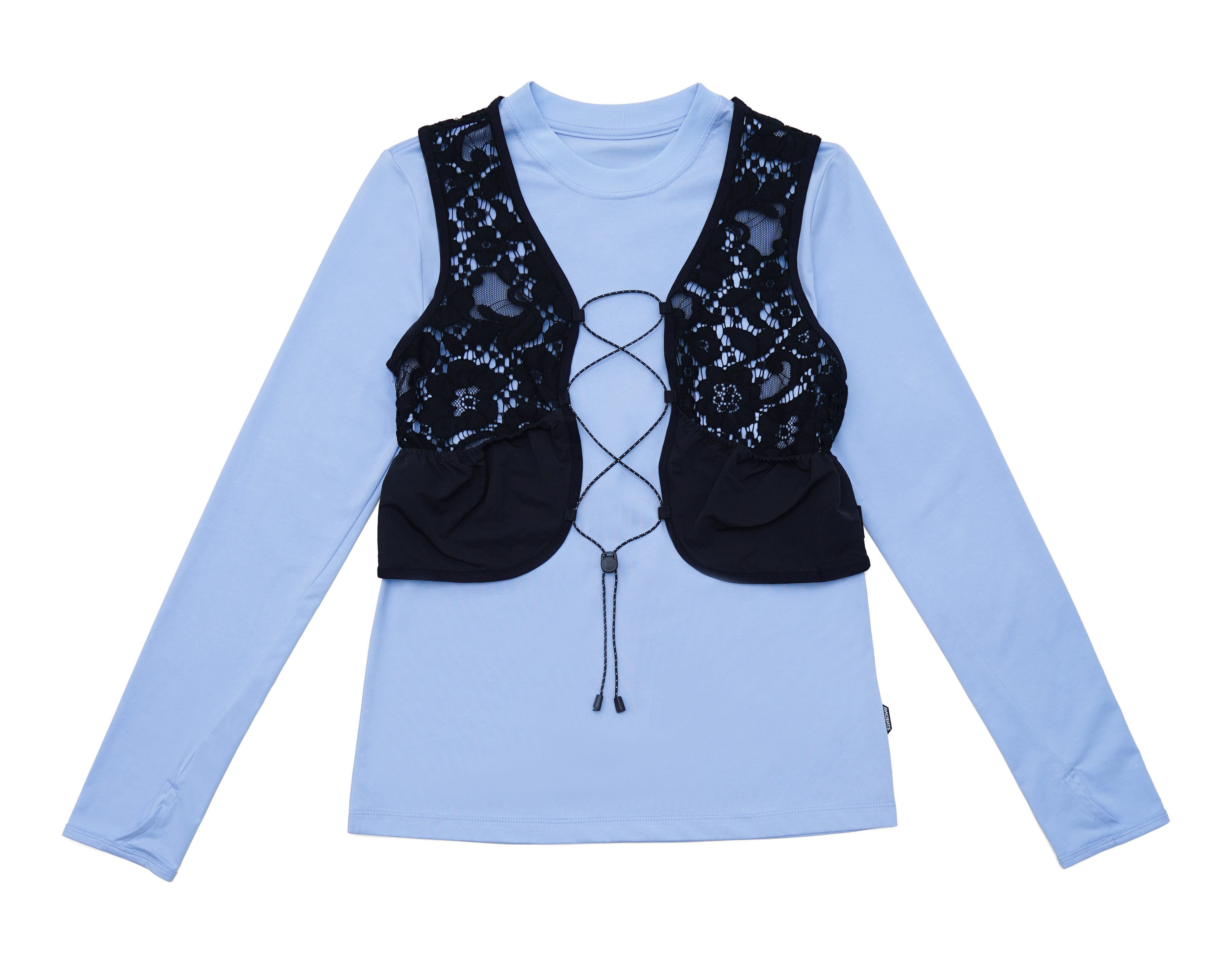 ANCIENTS L/S TOP &LACE VEST (SET) ASS26UGVE01 BL