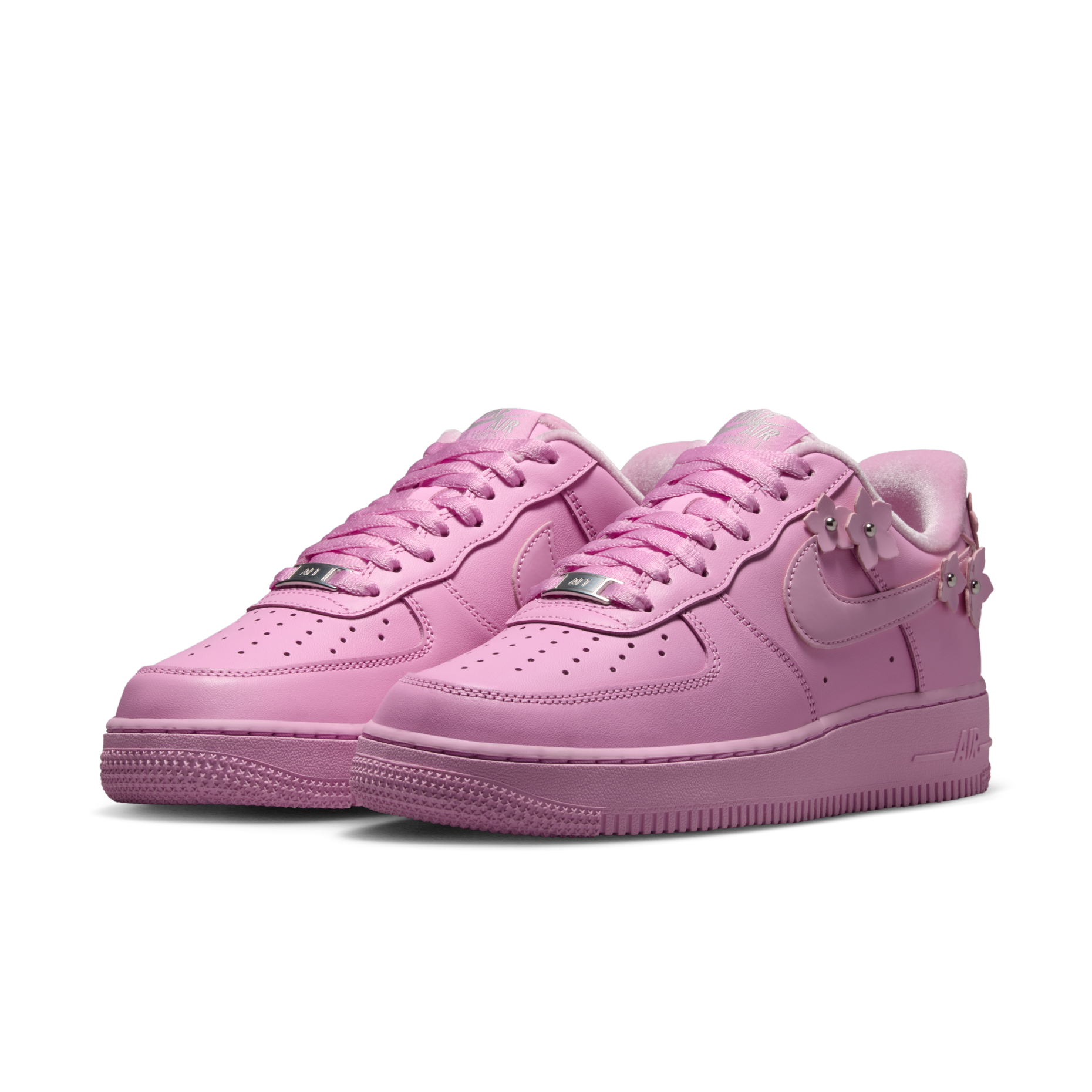 女鞋 NIKE W AIR FORCE 1 '07 AF1 粉色 小花 花朵 立體 皮革 休閒鞋【IR8637-600】AF1