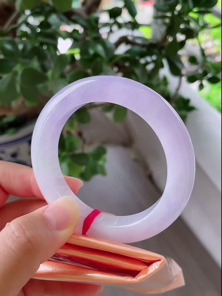 紫羅蘭正圈翡翠手鐲,天然翡翠A玉, 緬甸玉, Jade, Jadeite