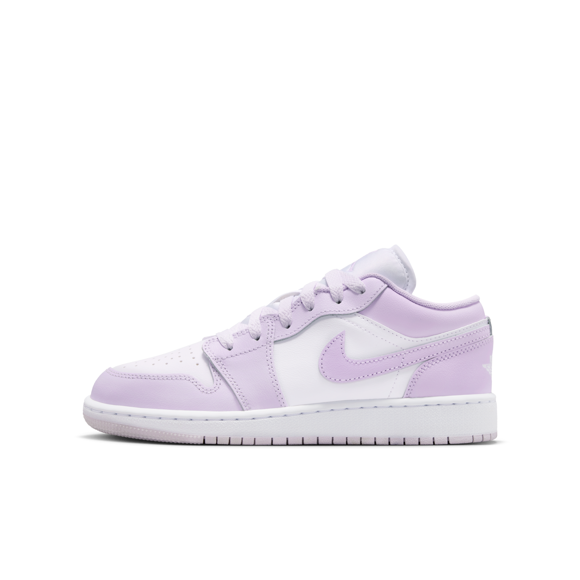 大童鞋 女生尺寸 NIKE AIR JORDAN 1 LOW GS 香芋紫白 皮革 復古 休閒 運動鞋【553560-502】AJ1