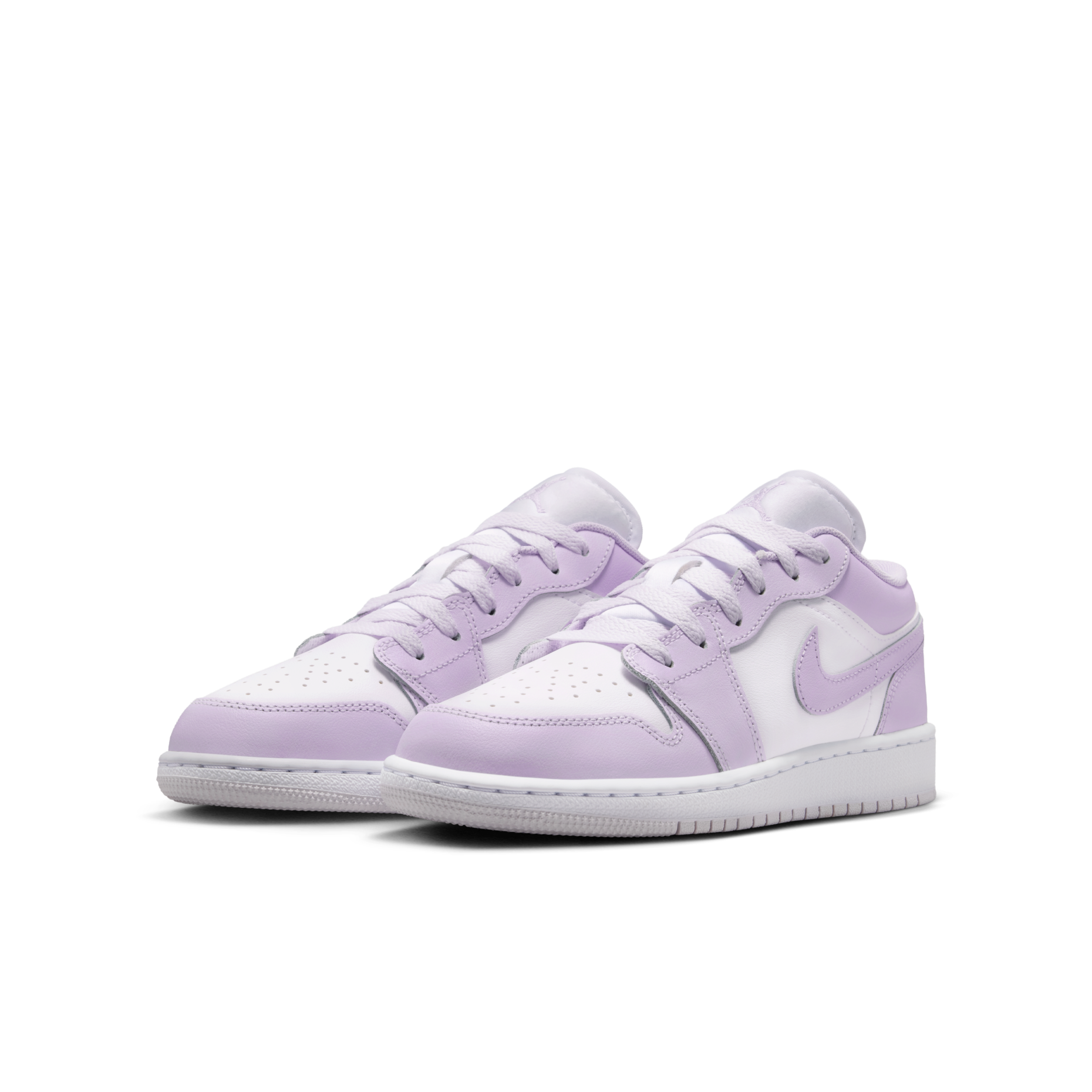 大童鞋 女生尺寸 NIKE AIR JORDAN 1 LOW GS 香芋紫白 皮革 復古 休閒 運動鞋【553560-502】AJ1