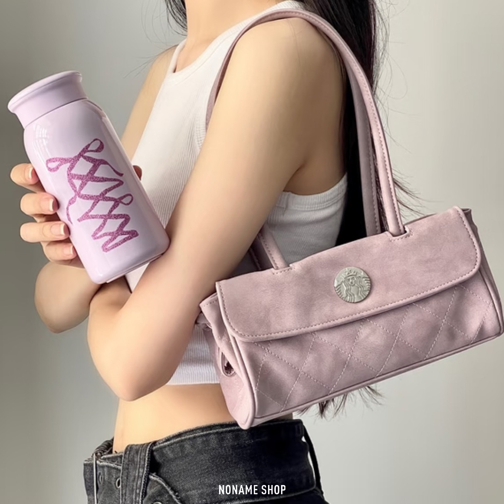 STARBUCKS 星巴克 朋克芭蕾系列 甜酷感 355ML 不鏽鋼杯+單肩包 組合 兩色