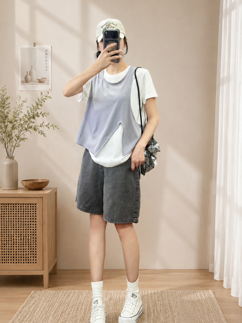 讓整體穿搭更有設計感的真兩件套裝