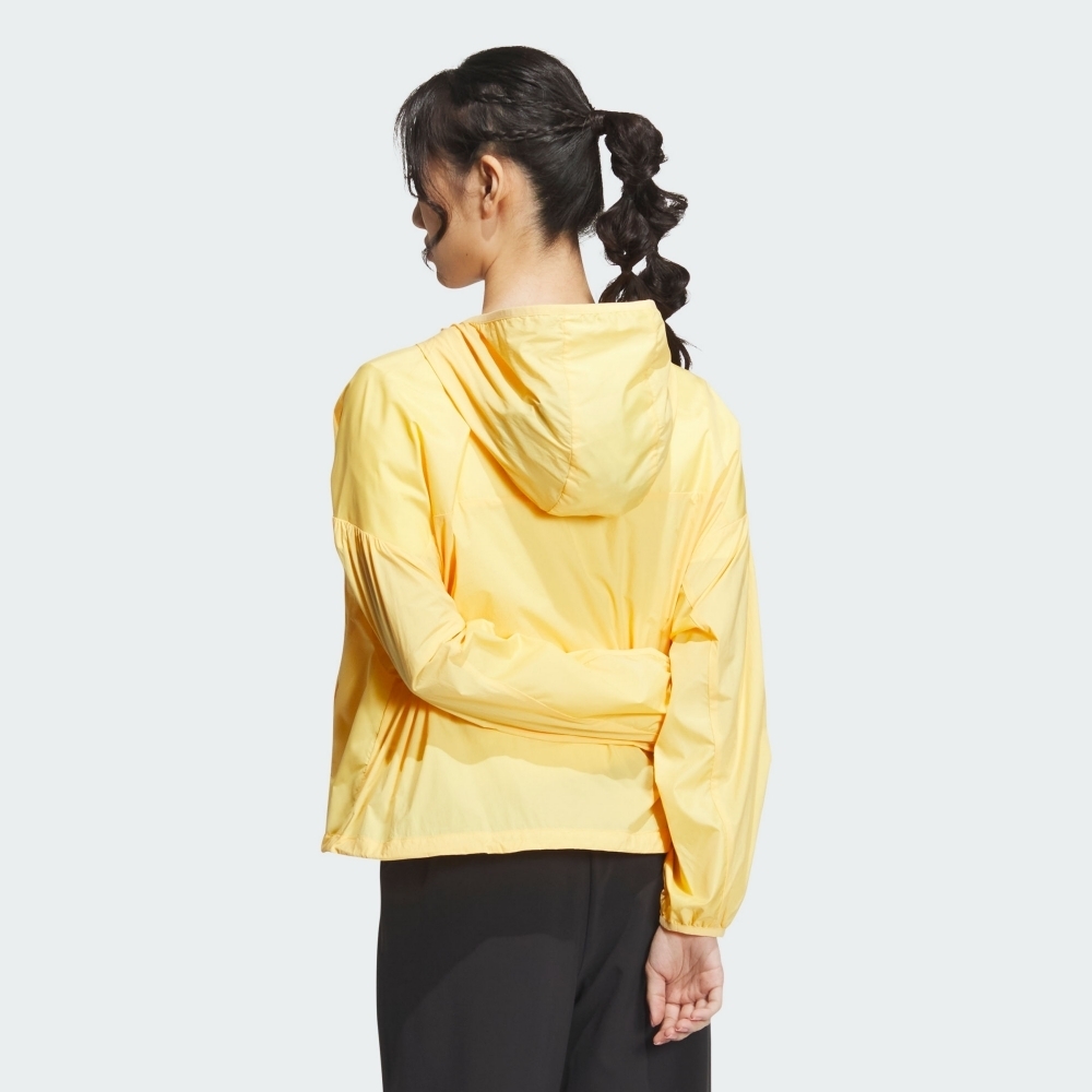 ADIDAS 外套 TECH UPF HD JKT 黃色 抽繩 連帽 風衣外套 女 IM8836