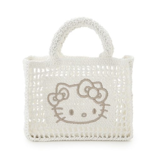 SANRIO HOUSE HELLO KITTY 凱蒂貓 大頭 編織手提袋 夏日 三麗鷗 108657824