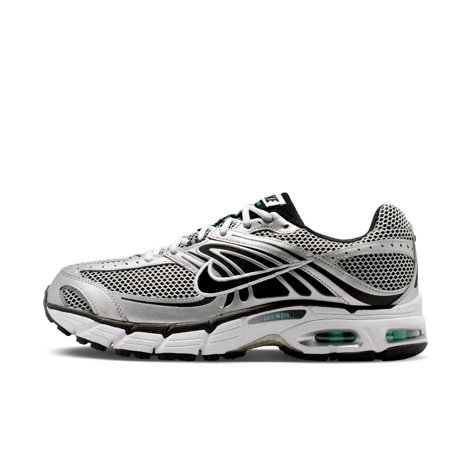 男鞋 NIKE AIR MAX MOTO 2K 銀黑綠 復古 透氣 緩震 氣墊 運動 休閒鞋【IR1476-101】