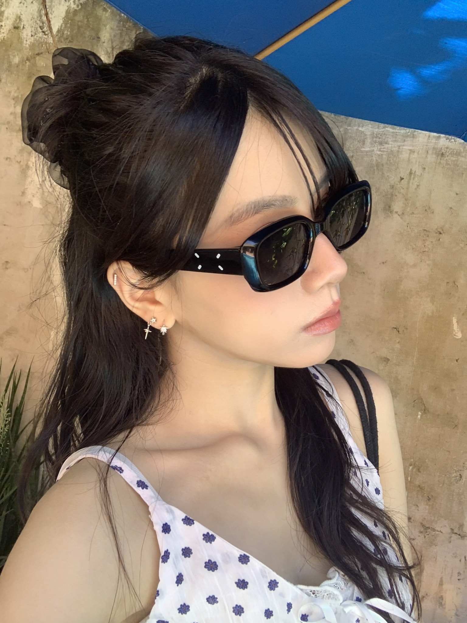 ISA_sunshine sense 時髦復古窄框墨鏡_65031