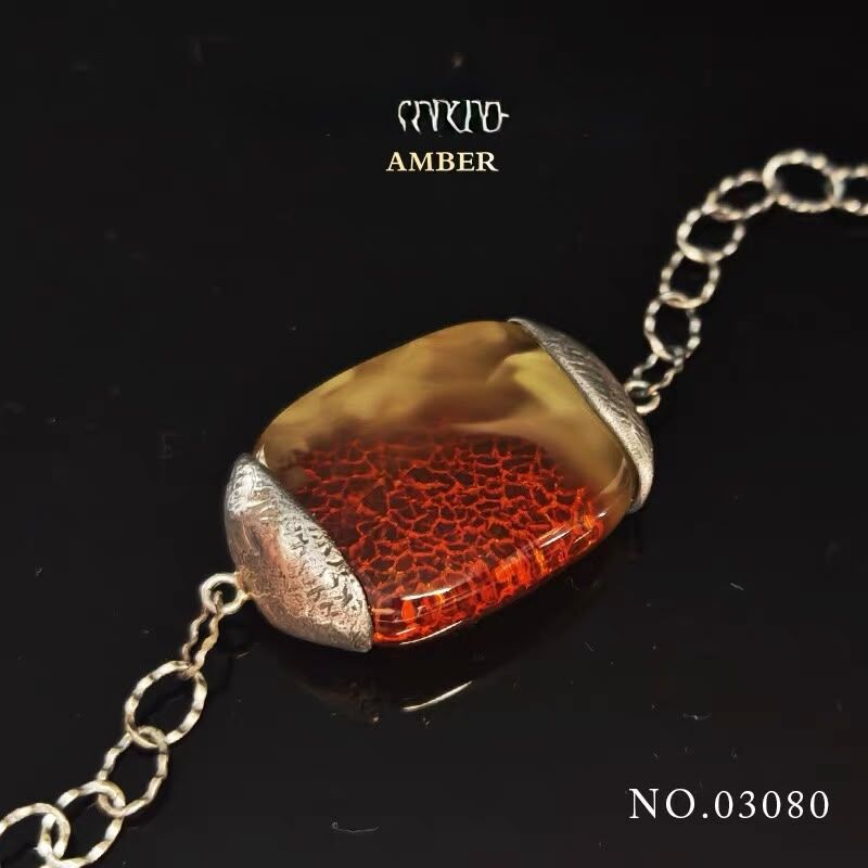 0628BA12-BALTICAMBER-RING-德國品牌，德國匠人製作  [s925紅皮琥珀手鏈，純手功打造！獨一無二] (A12)