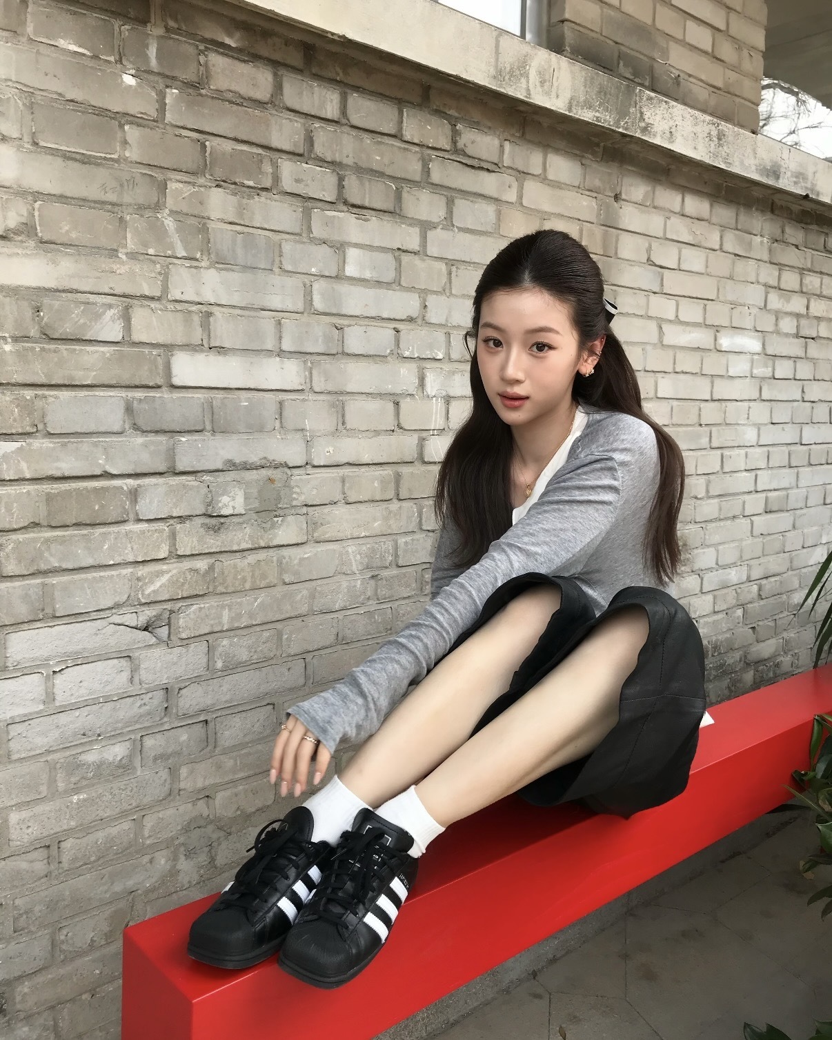 ADIDAS SUPERSTAR SQ 方頭 貝殼頭 愛迪達 三葉草 黑白 復古 女鞋 KI0201 / 調貨