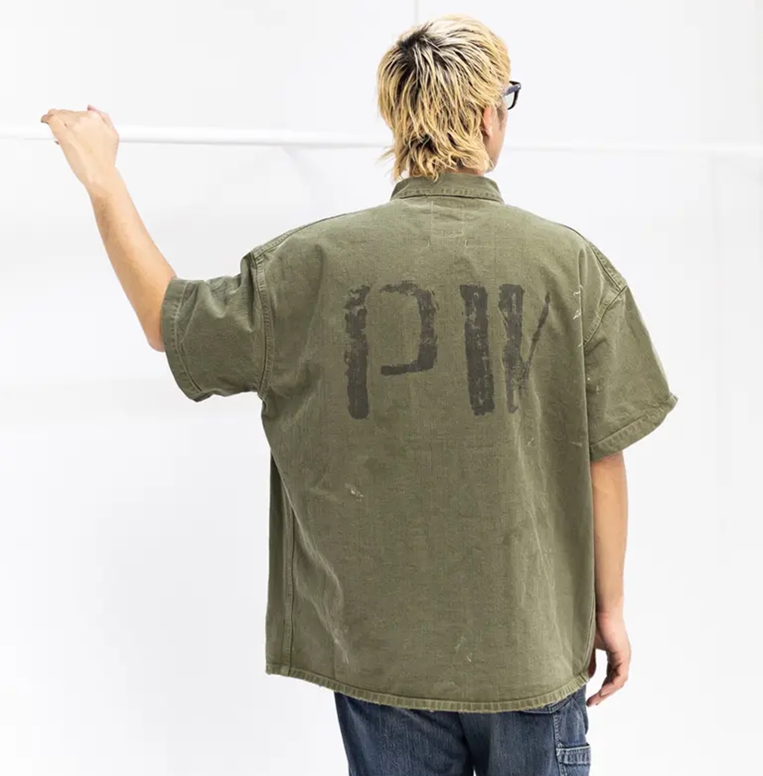 BOWWOW 2026 PW P-41 HBT SS SHIRT - OLIVE PRE ORDER ITEM (預訂中)