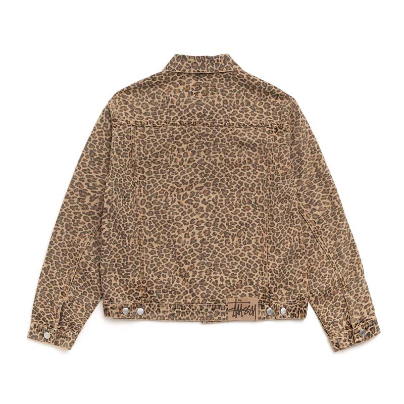 Stussy Denim Trucker Jacket 豹紋 丹寧 外套 夾克 115839-LD [台灣現貨]