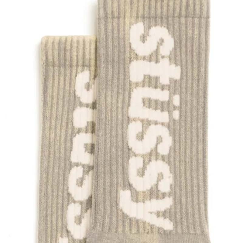 Stussy Washed Helvetica Crew Sock 水洗 長襪 襪子 灰色 138947-GY [台灣現貨]
