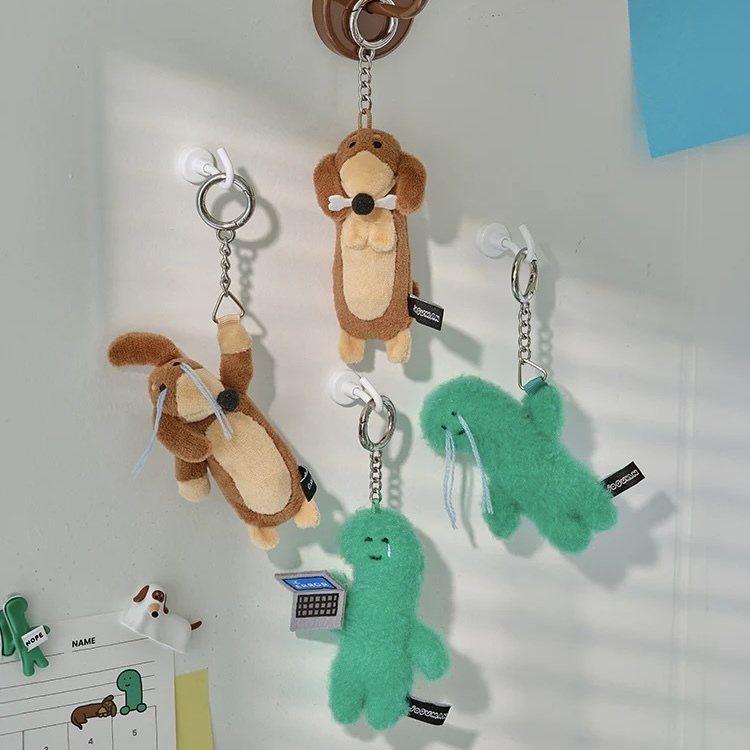 JOGUMAN WOODY 辦公室系列 吊飾 絨毛 恐龍 臘腸狗 PLUSH KEYRING OFFICE