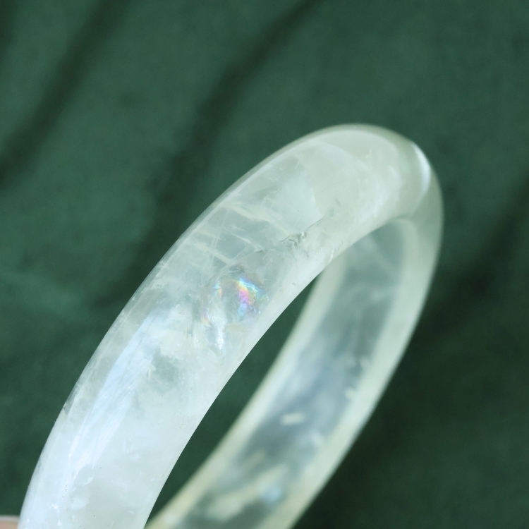 【圈口58－59手鐲】麝香葡萄奶蓋岫玉／巴西檸檬黃水晶