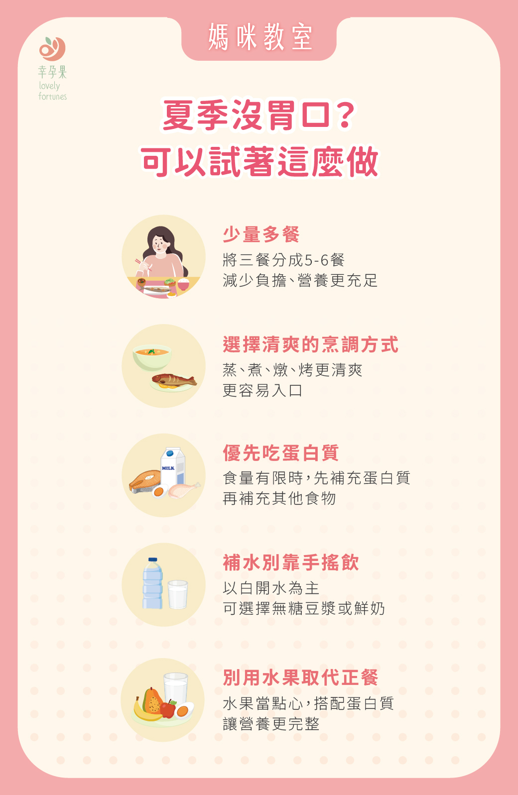 幸孕果媽咪教室 天氣熱吃不下怎麼辦?孕媽咪夏季食欲不振飲食攻略
